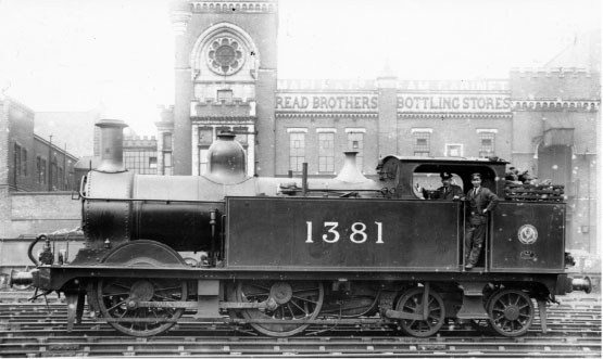 Image of a train outside the bottling stores